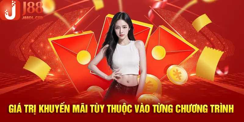 Giá trị khuyến mãi tùy thuộc vào mỗi chương trình